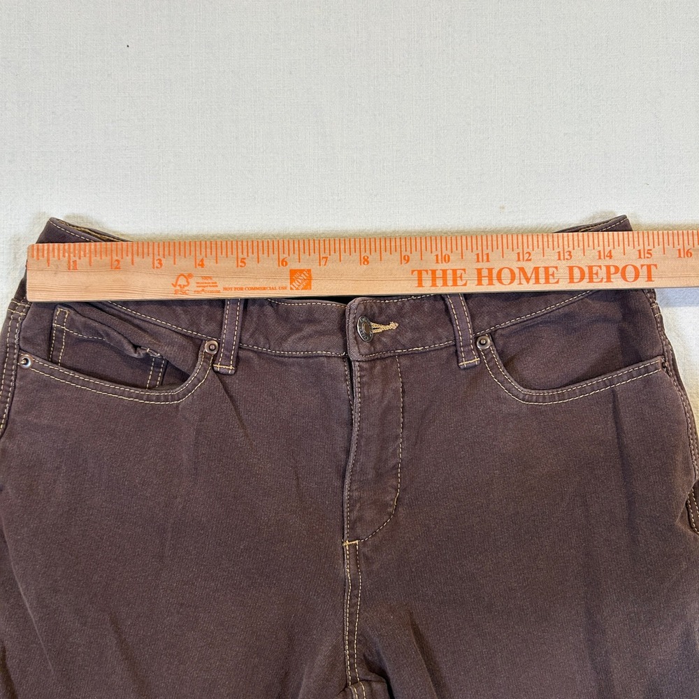 Coldwater Creek Brown Straight Leg Stretch Corduroy Pants Mid Rise Size 8 - Picture 6 of 13